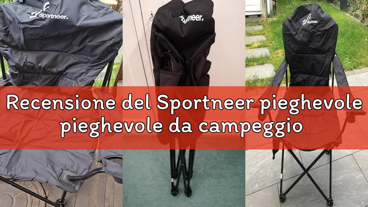 Recensione del Sportneer pieghevole pieghevole da campeggio fino a 160 kg 3 angoli regolabili sedia