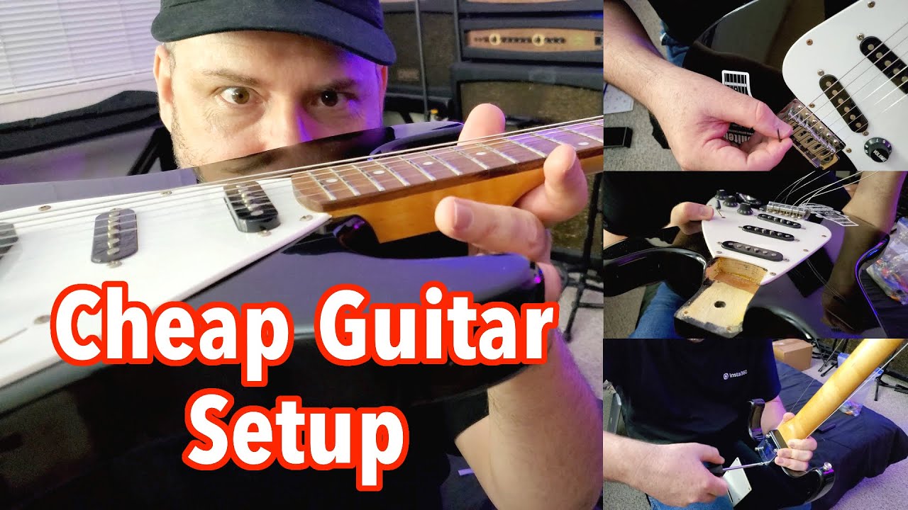 CHEAP GUITAR Repair and Setup - Neck Shim Install