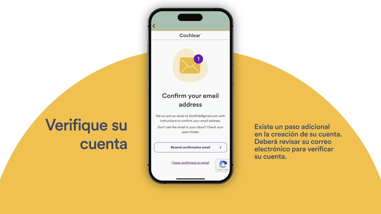 Cree e ingrese a su cuenta - Cochlear™ Baha® Smart App