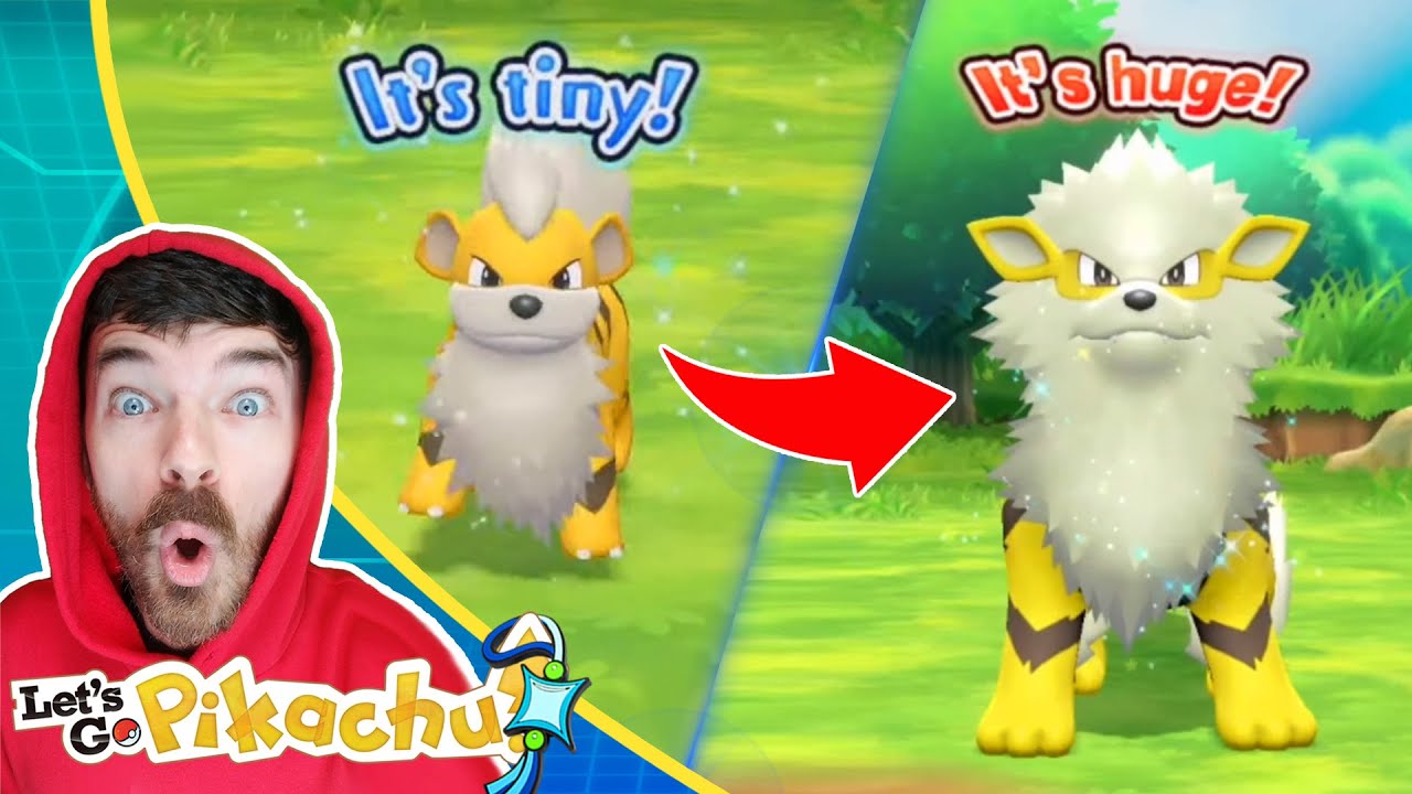 Shiny Growlithe & Shiny Arcanine Caught Wild | Pokemon Let's Go Pikachu Extreme Shiny Living Dex