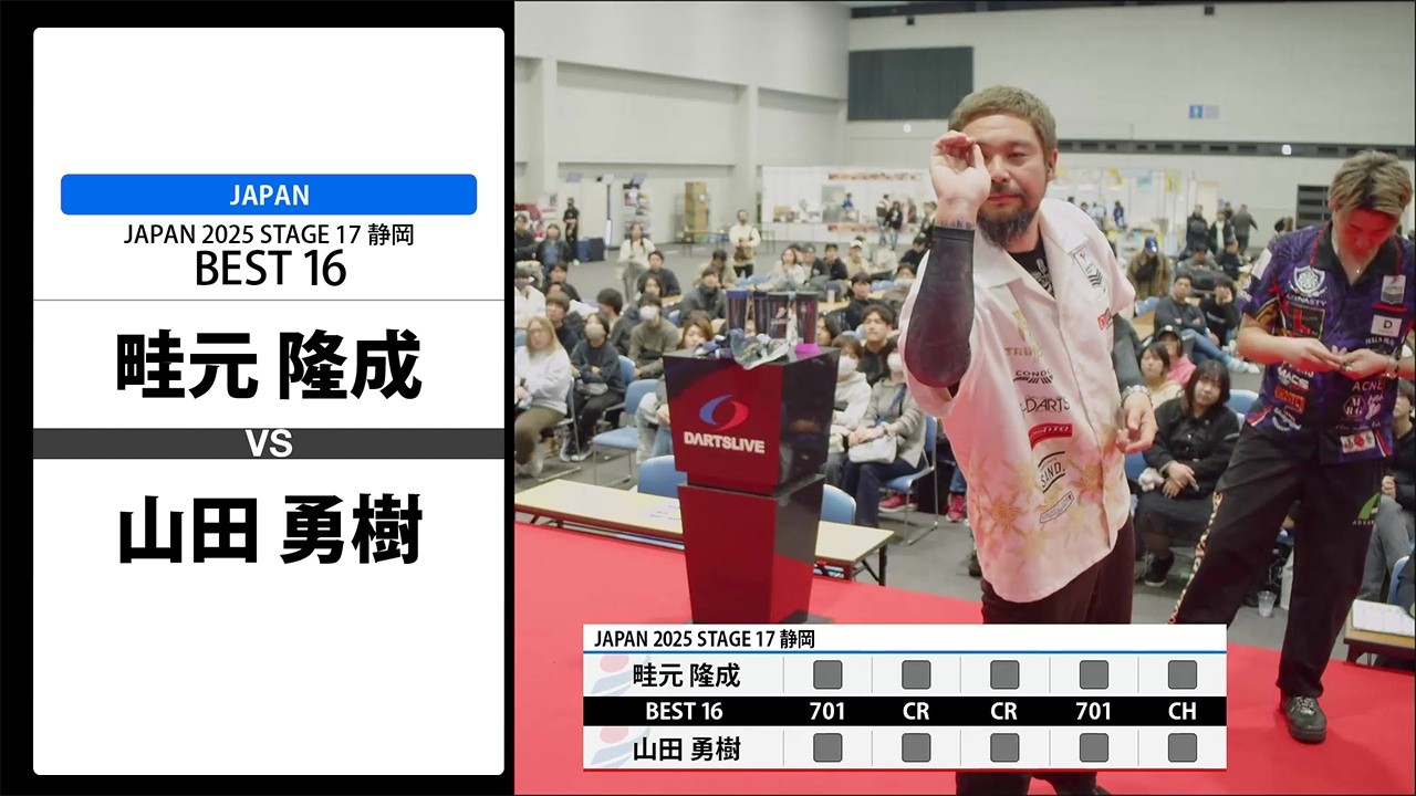【畦元 隆成 VS 山田 勇樹】JAPAN 2025 STAGE17 静岡 BEST16