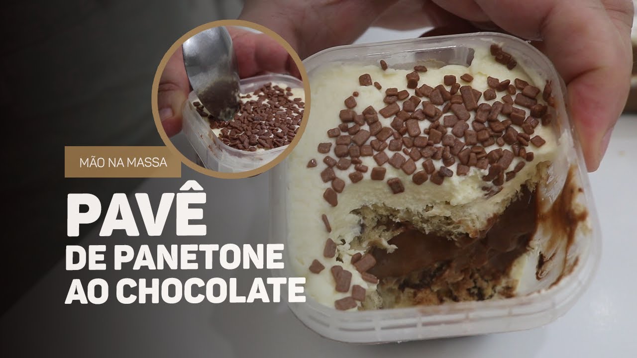 PAVÊ DE PANETONE AO CHOCOLATE (PAVÊTONE)