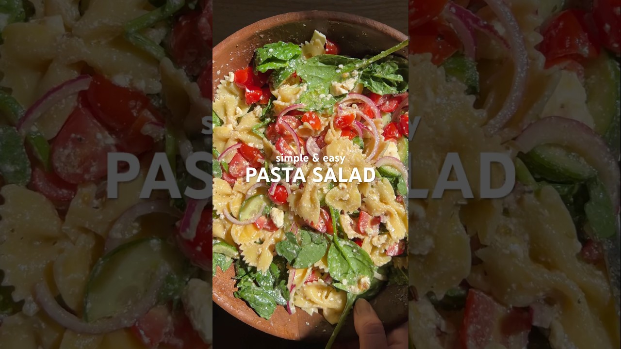 simple and easy pasta salad 🤤 #pastasalad #pastalover #saladrecipe #saladlover #salads #healthy