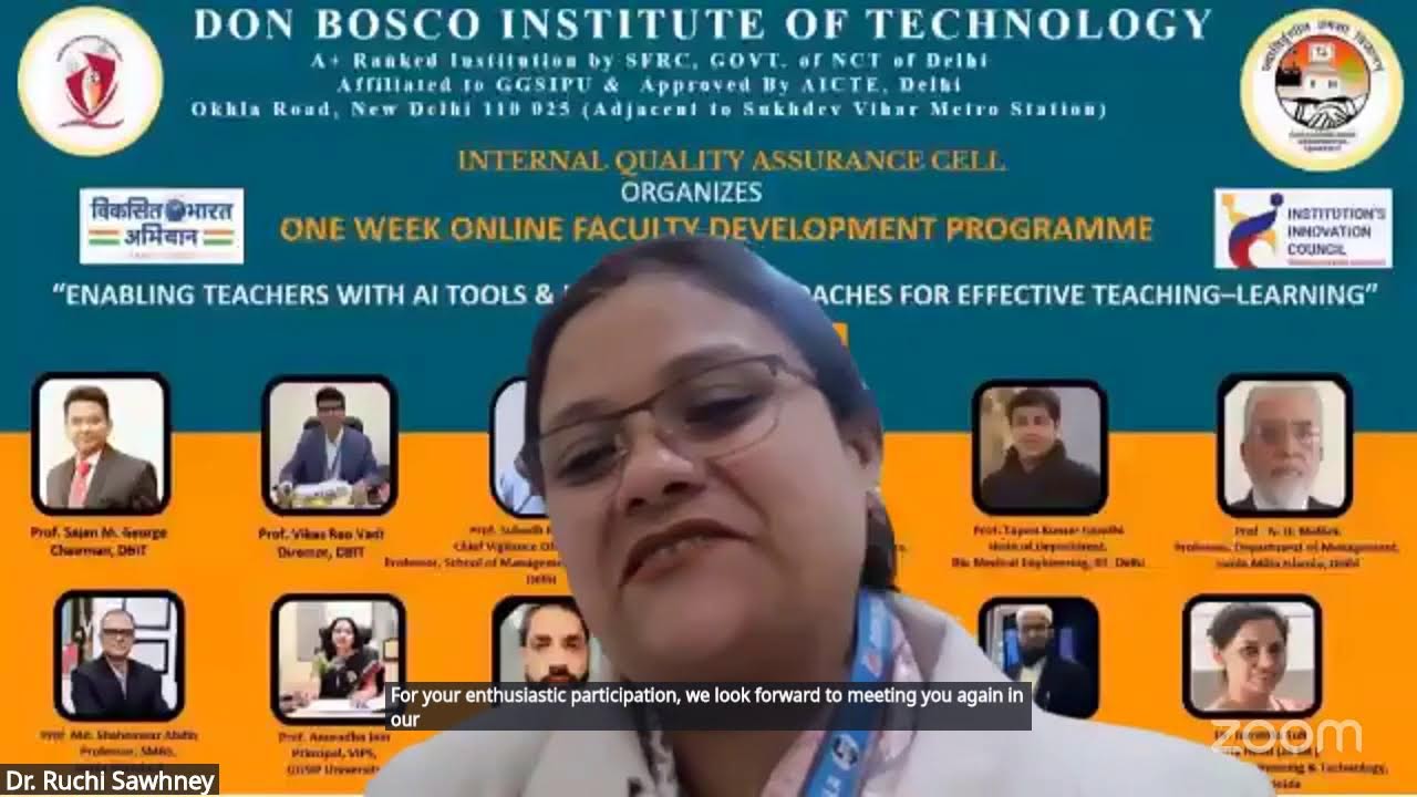 FDP on “Enabling Teachers with AI Tools & Innovative Approaches for Effective Teaching–Learning” 8