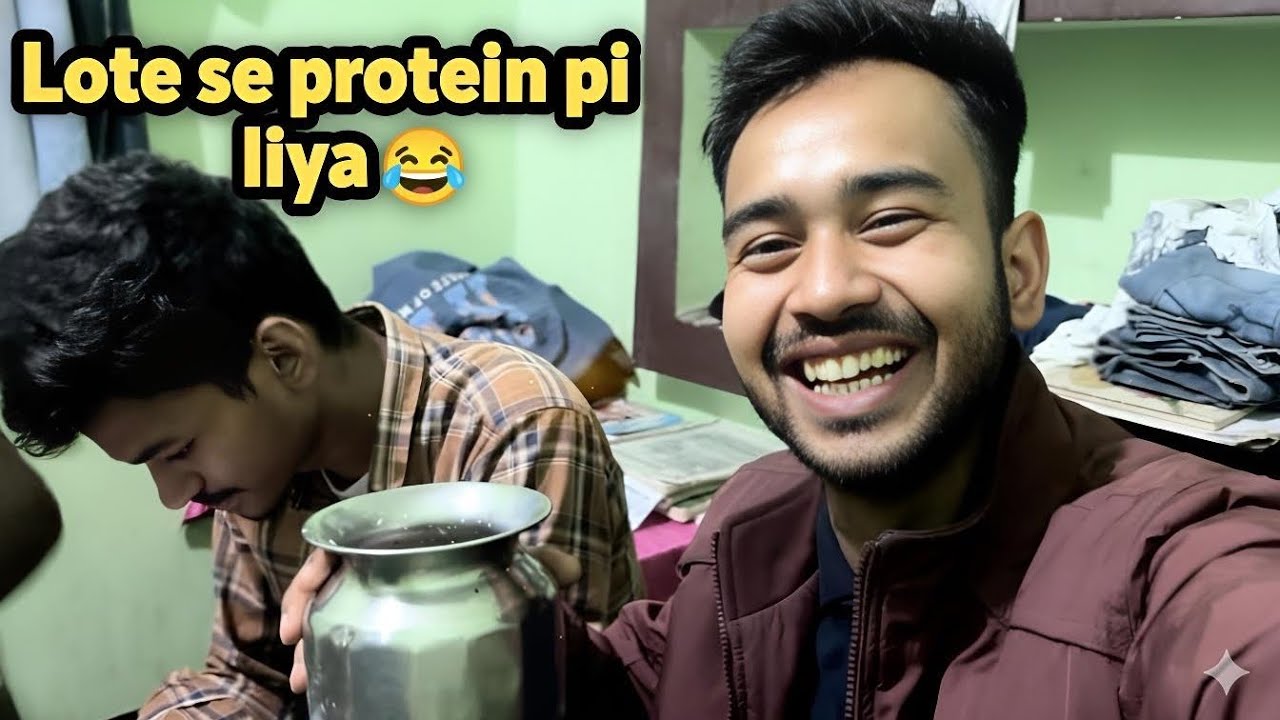 Lote se hi Protein pi Liya 😂
