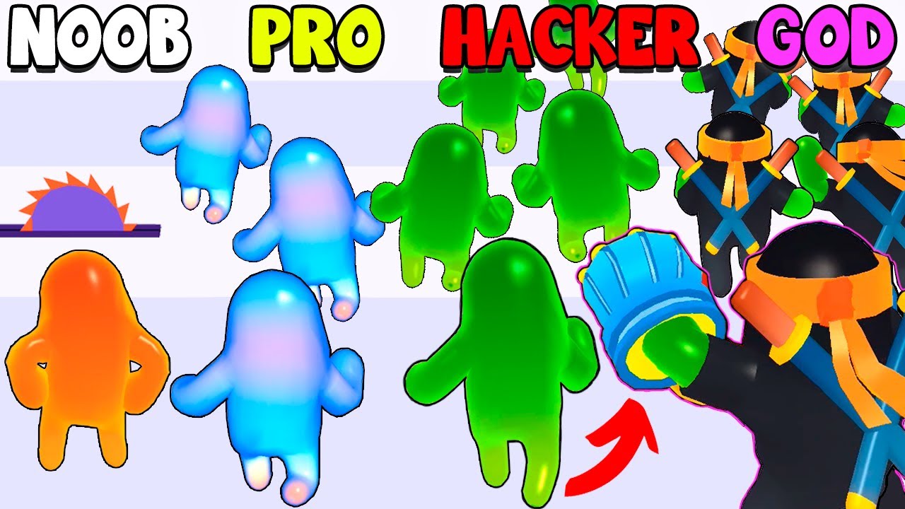 Unlocked a Mega Strong Character! 💪 Join Blob Clash 3D - NOOB vs PRO vs HACKER vs GOD