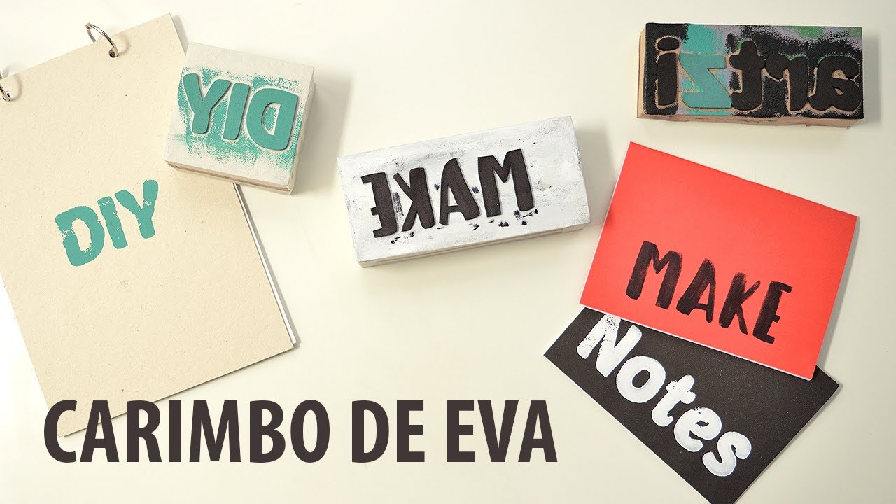 Carimbo de Letras feito com EVA