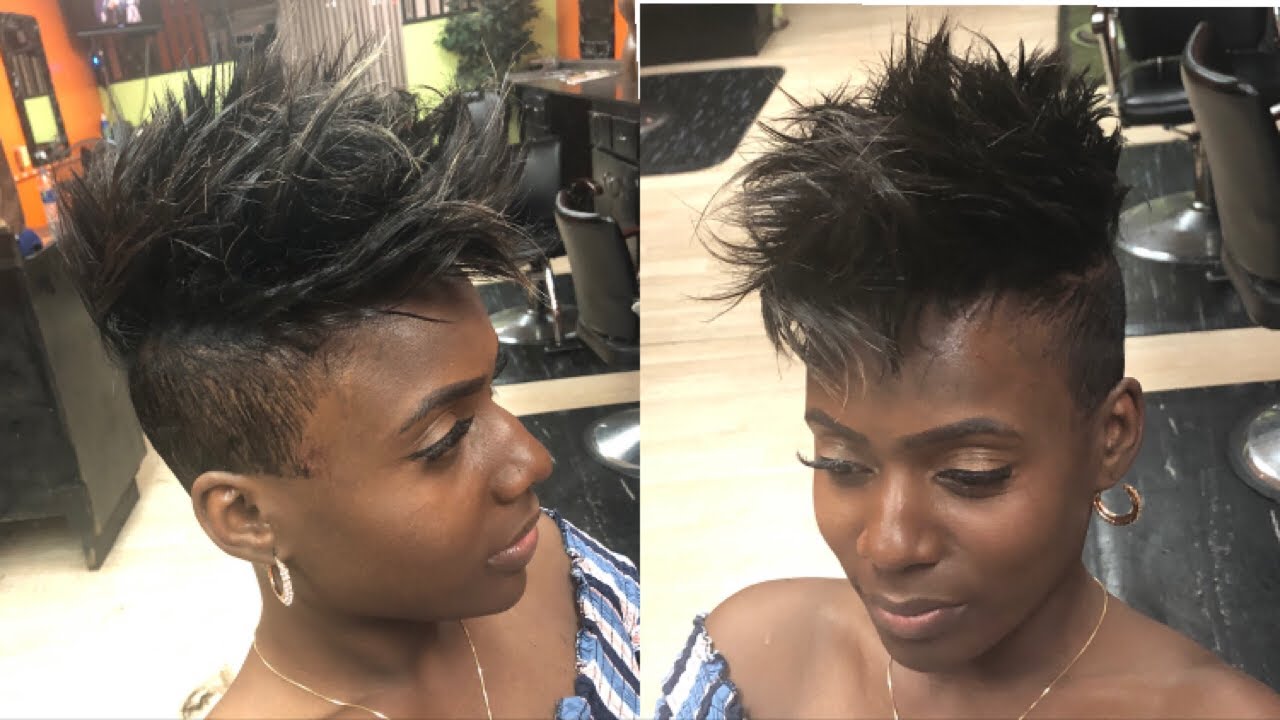 OMBRÉ SPIKY SHORT PIXIE CUT | LAYING TRACKS IN BETWEEN HAIR FT DREAM WEAVER HAIR
