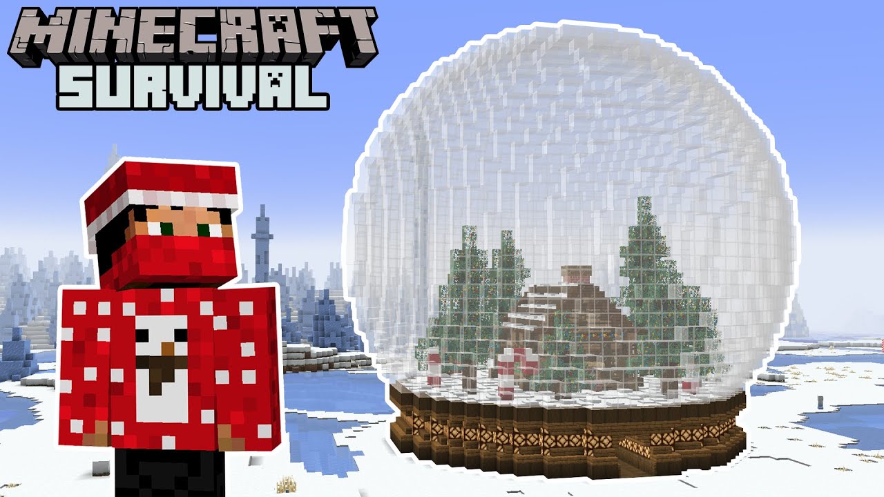 GIANT Christmas Snow Globe! - Minecraft 1.19 Survival | Episode 44