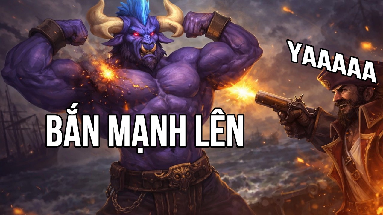 Alistar vs Gangplank: Một mình bò tank cho cả team, không thể ngăn cản bò trong combat tổng
