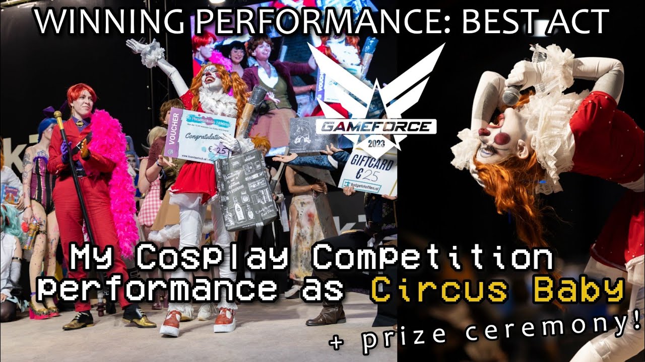 My performance as Circus Baby in Gameforce NL 2023's Cosplay Competition | Best Act