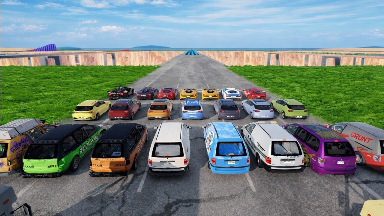 Cars vs 100 Speed Bumps #12– BeamNG.Drive