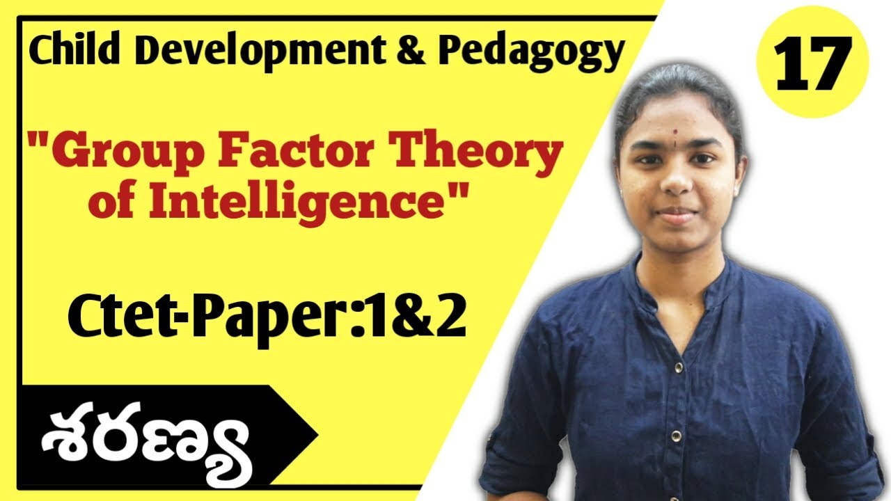 Thurstone's Group Factor Theory Of Intelligence explained in telugu | CDP  Ctet Paper:1&2