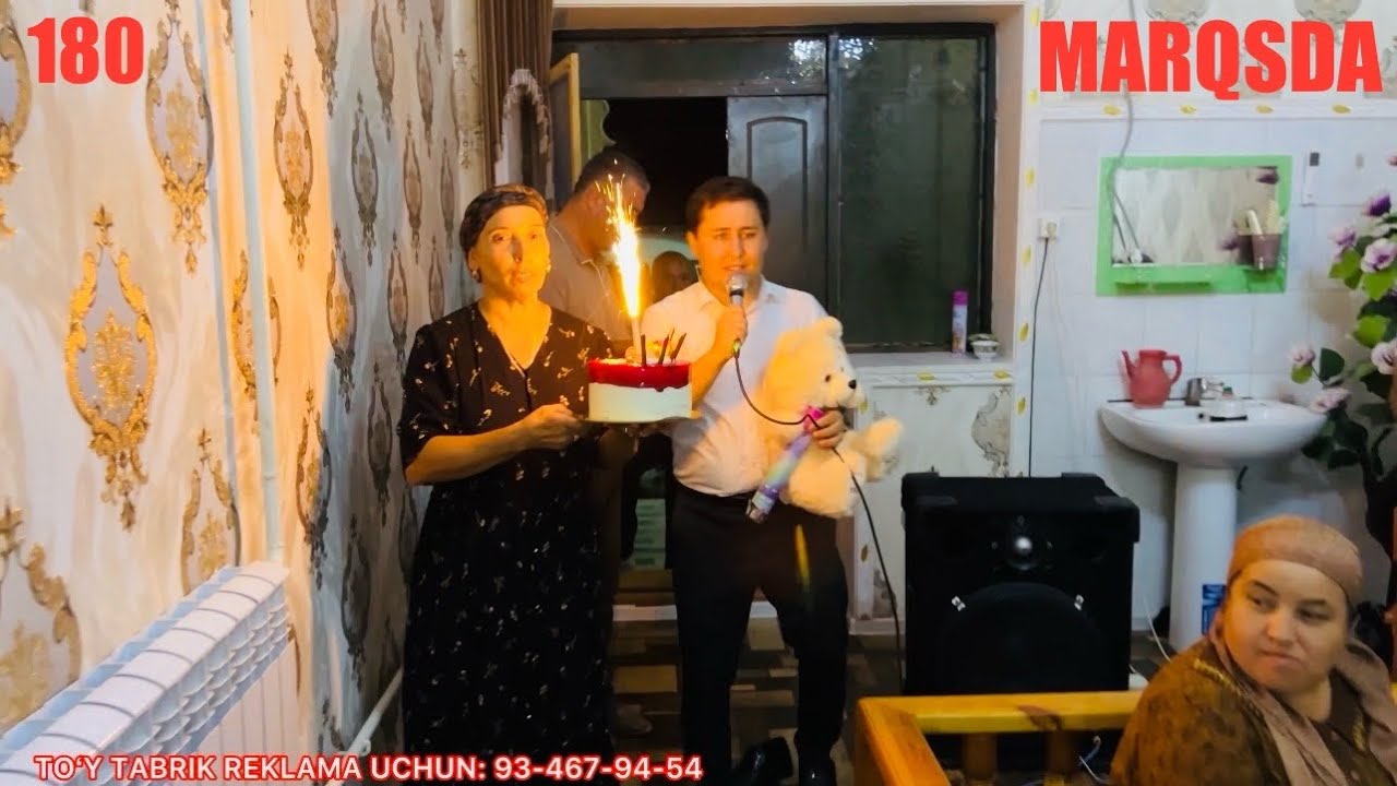 XONQA MARQSDA TABRIK LOYIHASI 180-SONI ZOʻR BOʻLDI.JAJJI HANIFABONUNI TABRIKLADIK 🎁📽🎶🎤✅️💫