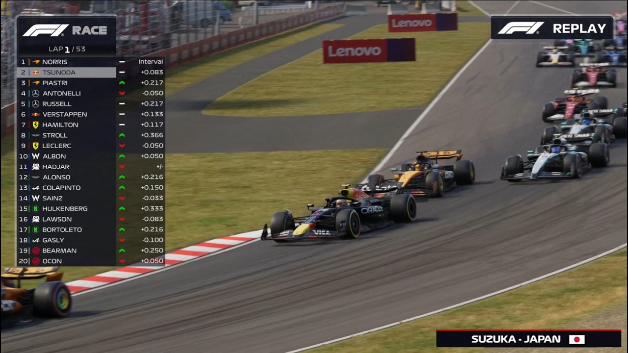 F1 Japanese Grand Prix Full Highlights / Suzuka Full Race Replay / F1 25 GP AI Race Simulation!