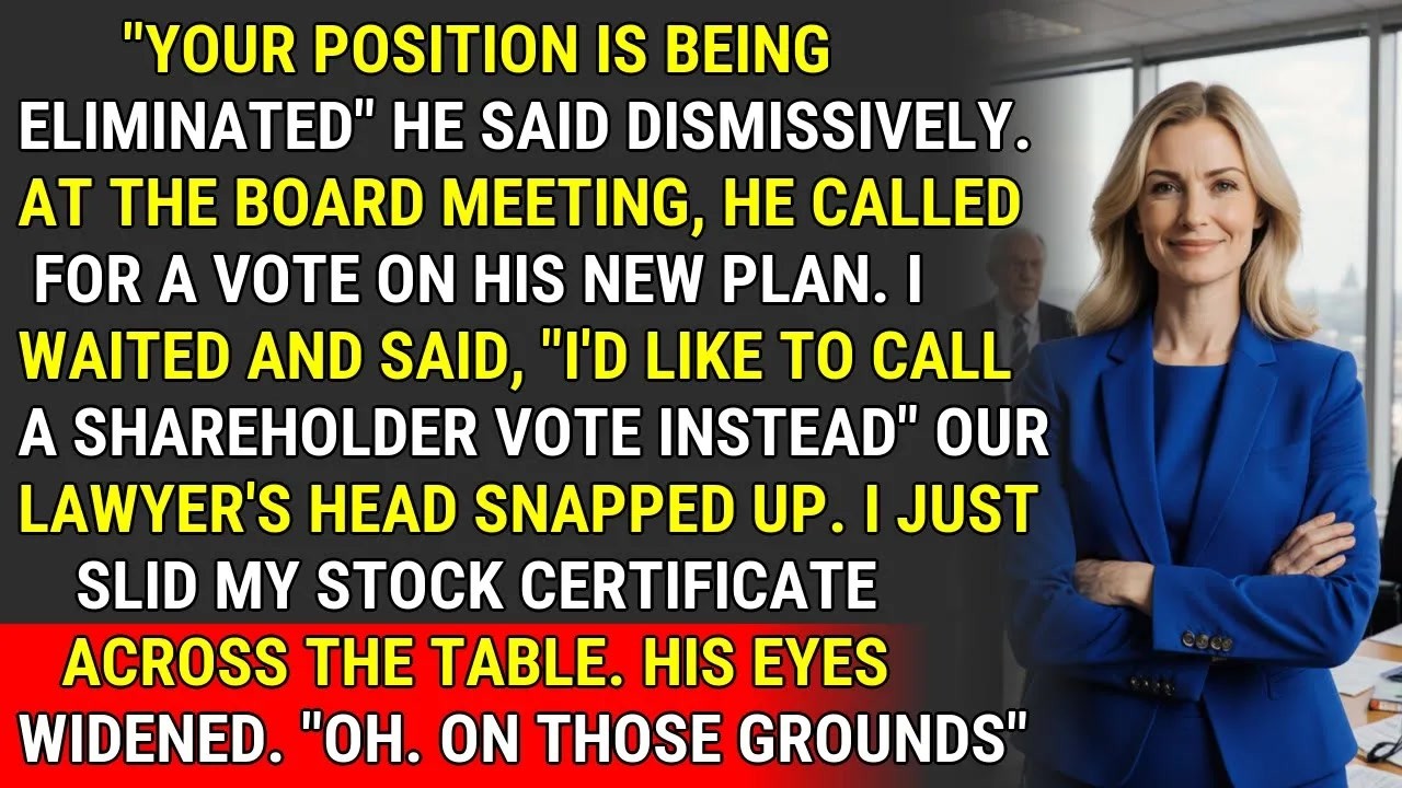 The COO Eliminated My Role — I Called a Shareholder Vote ♟️