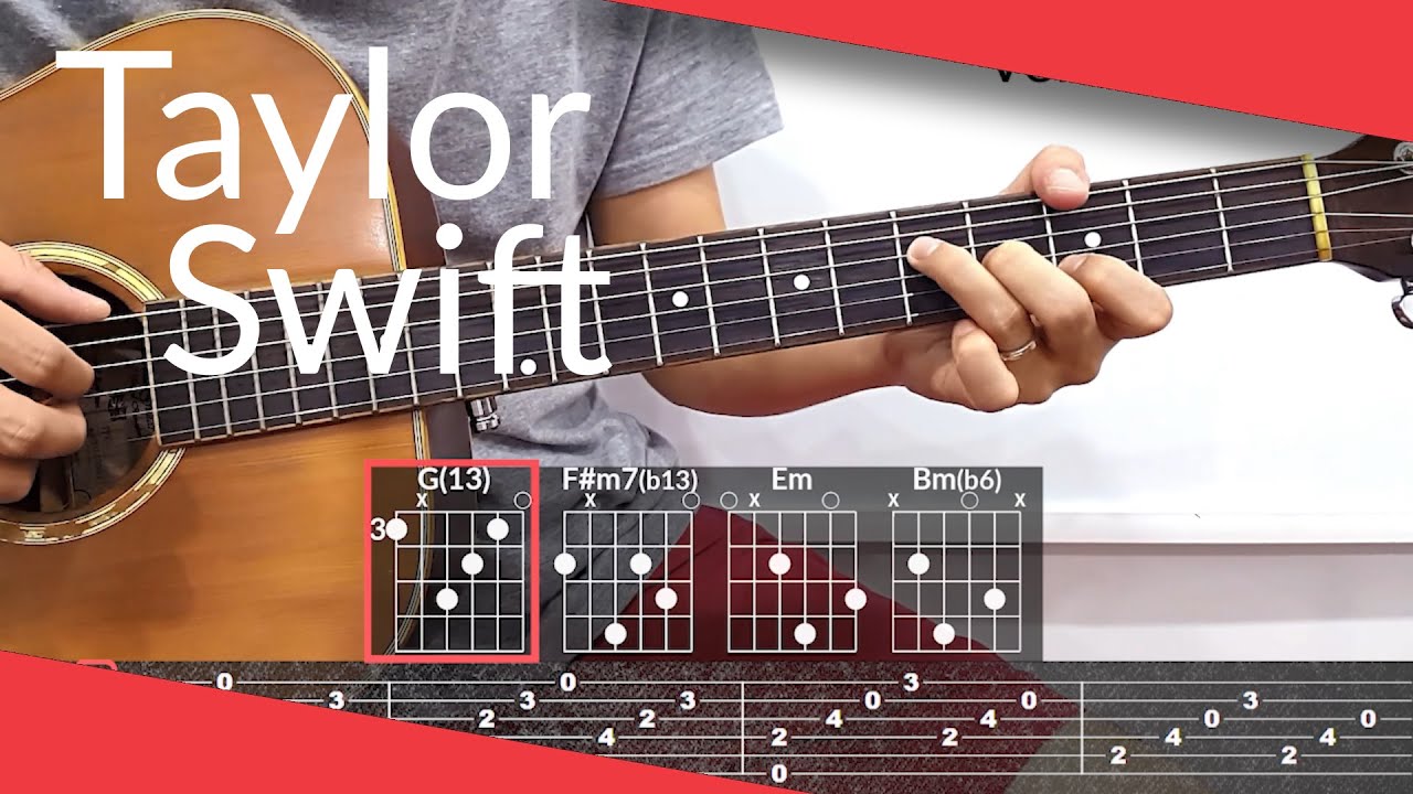 invisible string (Taylor Swift) Guitar Tutorial | Tab & Chords