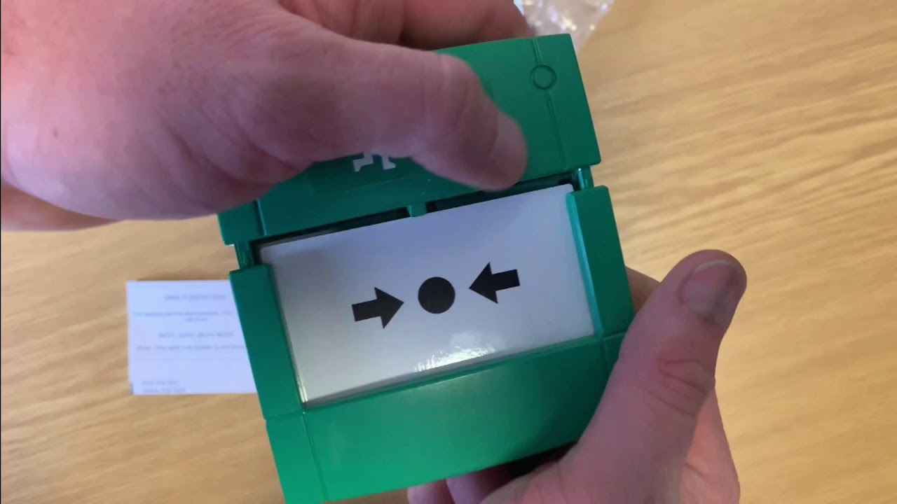 Green Callpoint Flush Mounting no Back Box