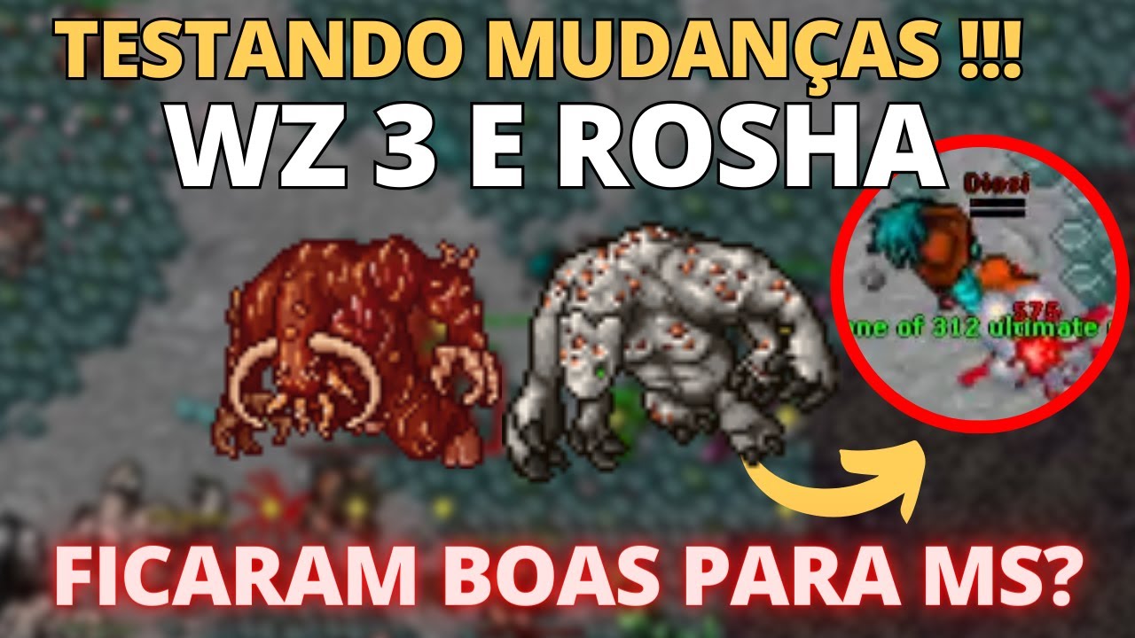 TIBIA - TESTEI WZ3 E UPPER ROSHA DE MASTER SORCERER! FICOU BOM?