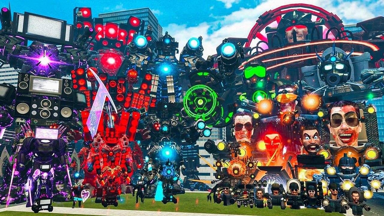 MECHA SPEAKERMAN, TV MAN BULK, CAMERAMAN FUTURE VS ALL SKIBIDI TOILET BOSSES (Garry's Mod)