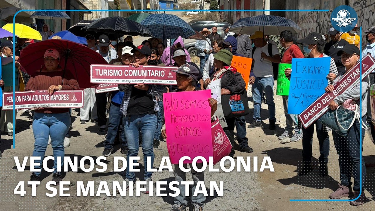 Nueva protesta de vecinos de colonia 4T; exigen no sea donado un predio al gobierno del Edomex