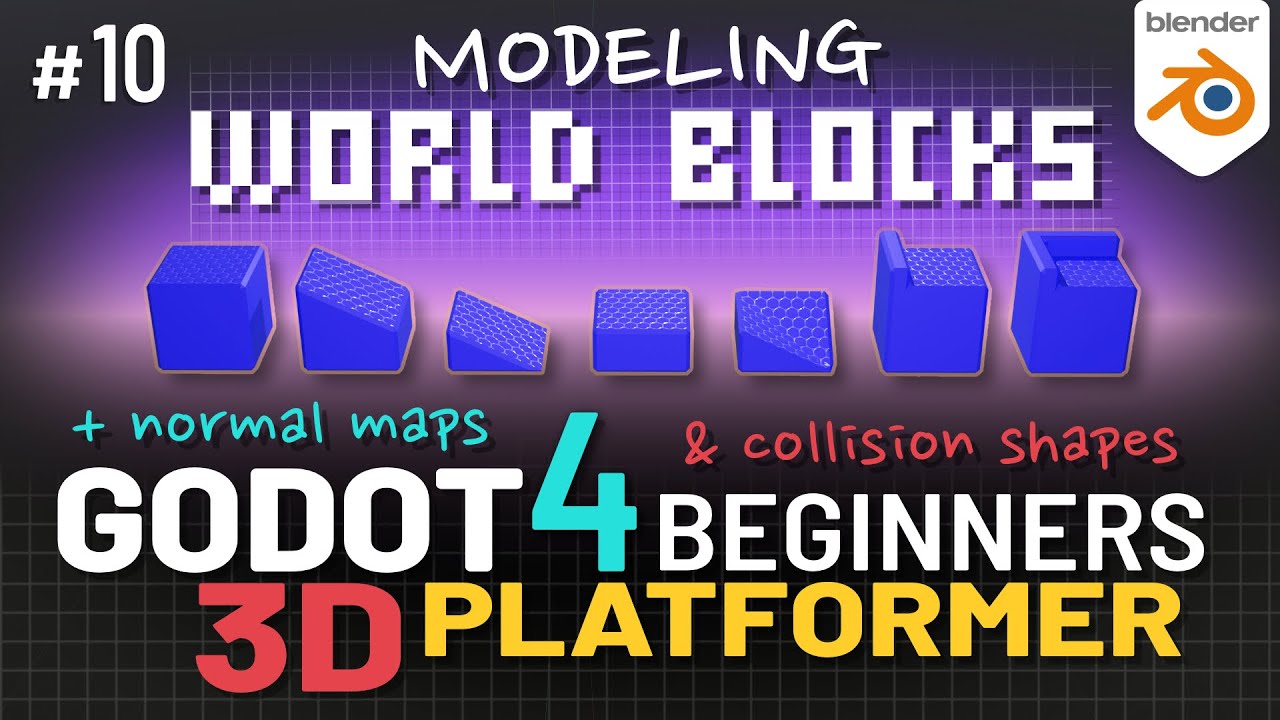 Godot 4 3D Platformer Урок №10: Моделирование блоков мира!
