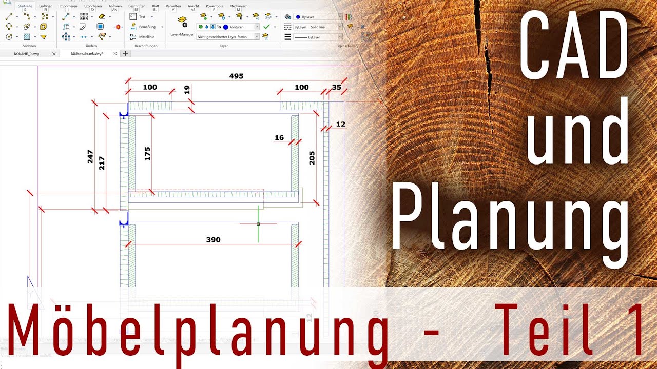 CAD und Planung/ Konstruktion von Möbeln - Teil 1