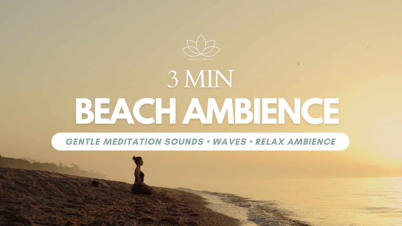 Calming Ocean Waves + Meditation Music 🌊✨ | Stress Relief Ambience