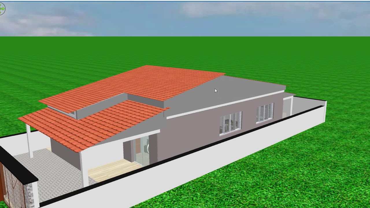 PLANTA 3D PARA CASA 3 QUARTOS