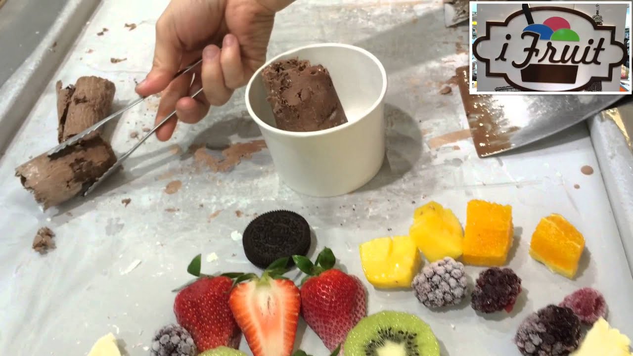Frozen yougurt mix fruit thailand
