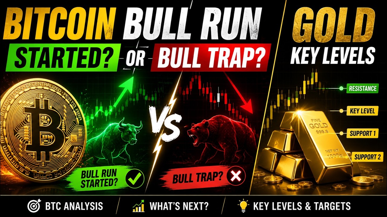 Bitcoin Bull Run Started? BTC Bull Trap Warning 🚨 | Gold Key Levels & Targets