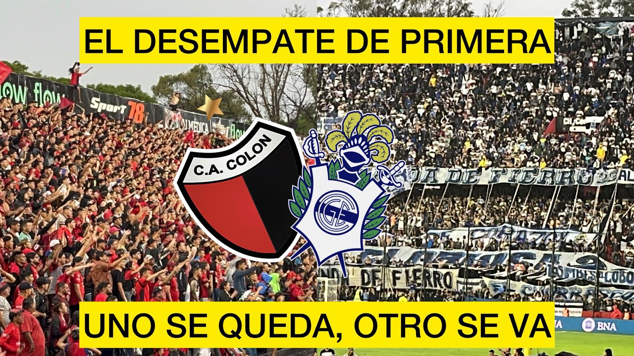 ASÍ SE VIVIÓ EL DESEMPATE de PRIMERA: COLON VS GIMANSIA/ uno SE VA otro SE QUEDA