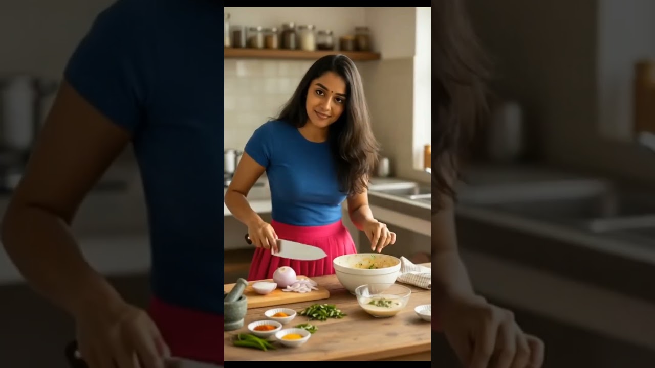 Girl Making Kuzhi Paniyaram | Traditional Cooking
