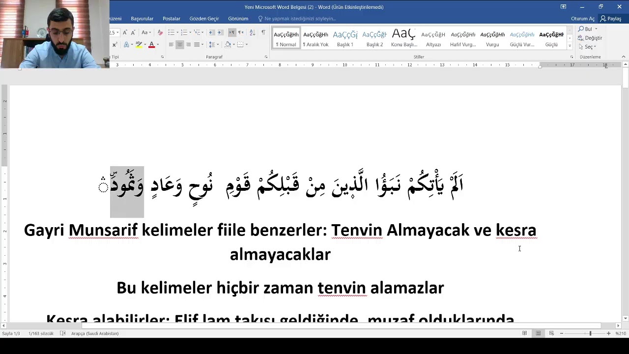 D.İ.B İHTİSAS SINAVINA HAZIRLIK - GAYRİ MUNSARİF KONUSU