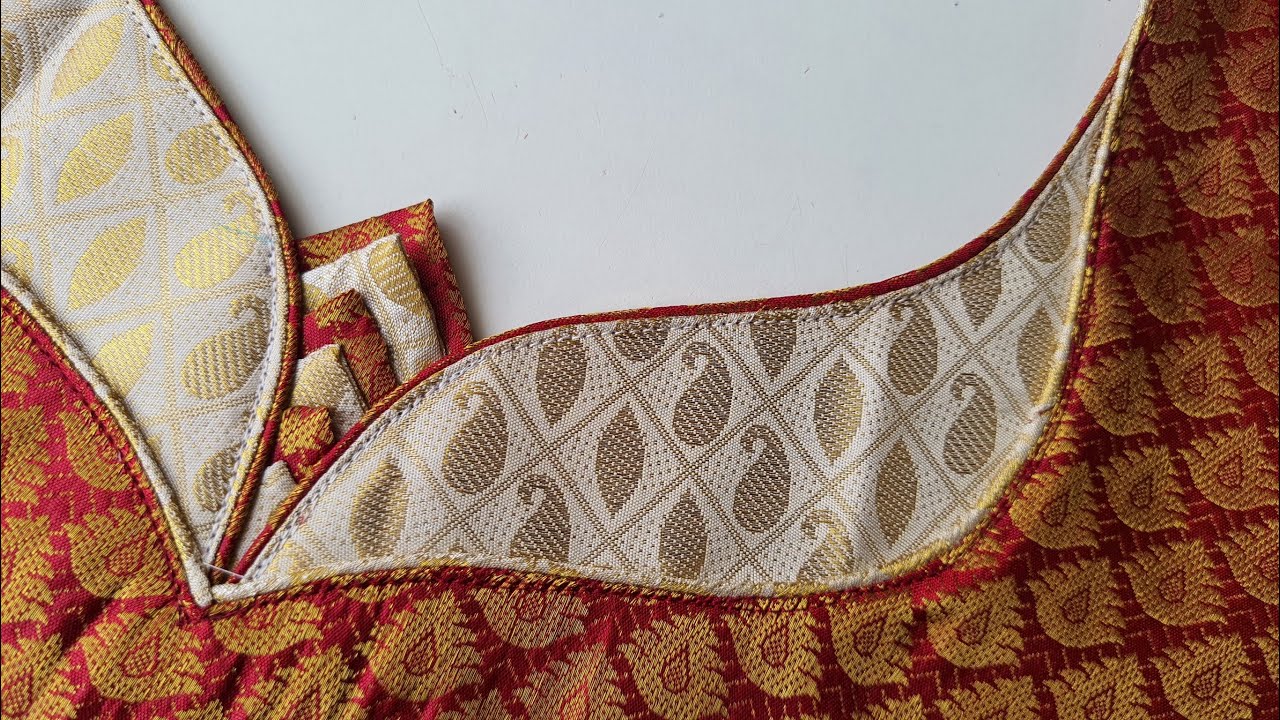 Very stylish blouse back neck design || cutting and stitching back neck || Patch work blouse design
