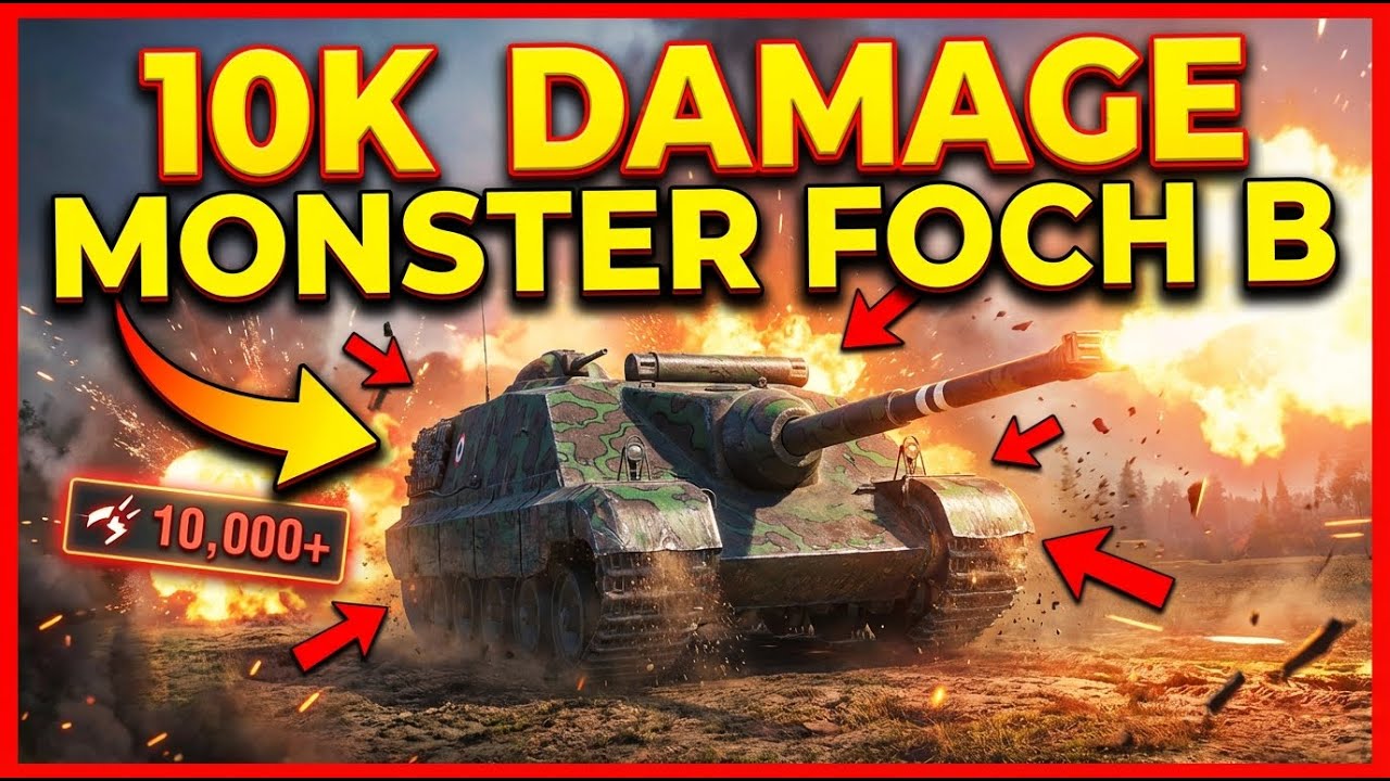 10,000 Damage With Foch B Mega Autoloader | World of Tanks  #wot #fochb  #koswot