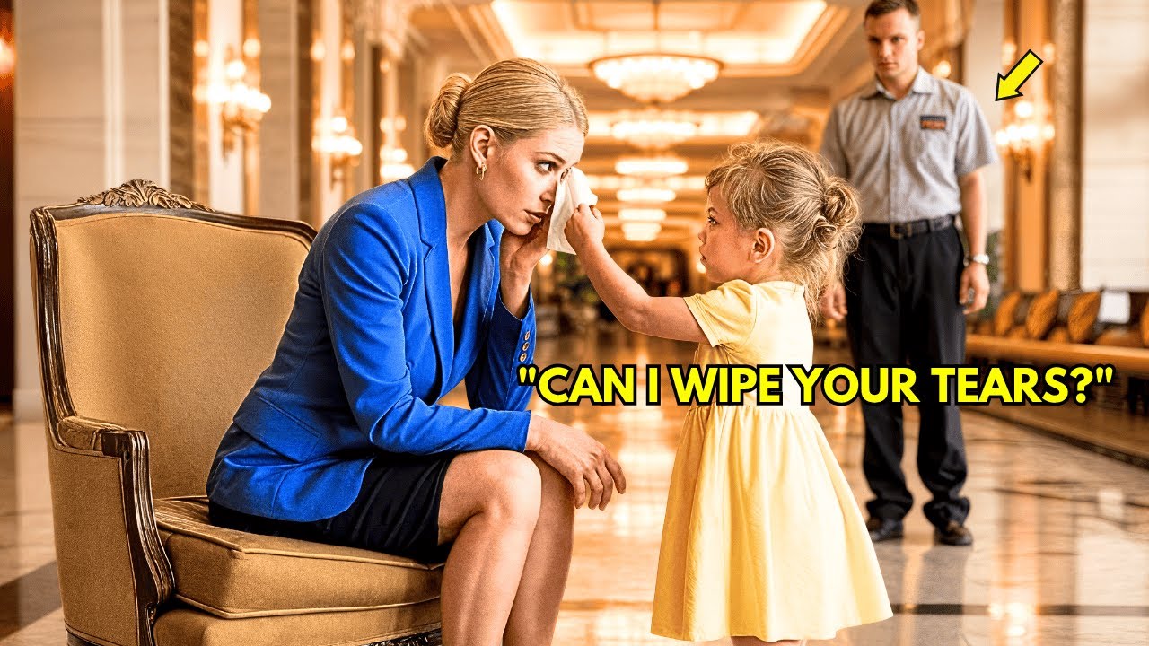 No one spoke to the female millionaire CEO until the janitor’s daughter wiped her tears silently!