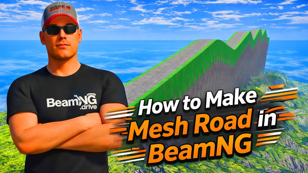 How to Create Mesh Roads in BeamNG.drive (Colorful Texture Guide)
