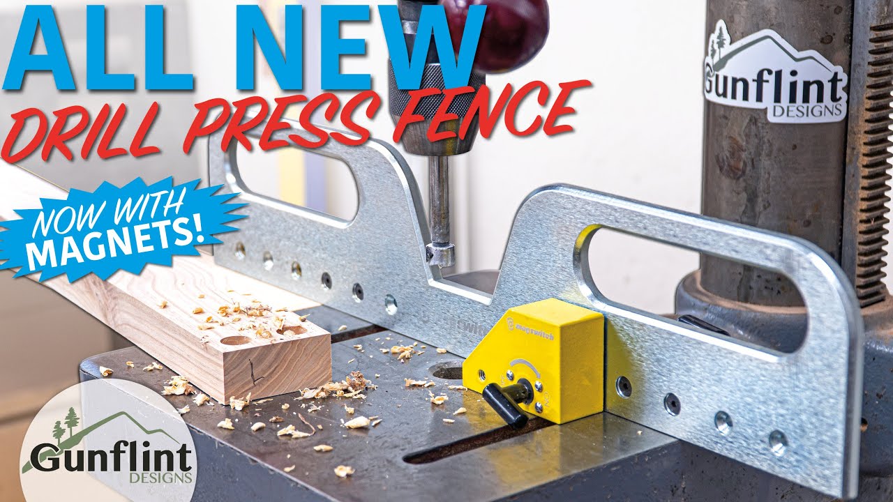 Woodworking Drill Press Fence - Magnets & Wood Work Together