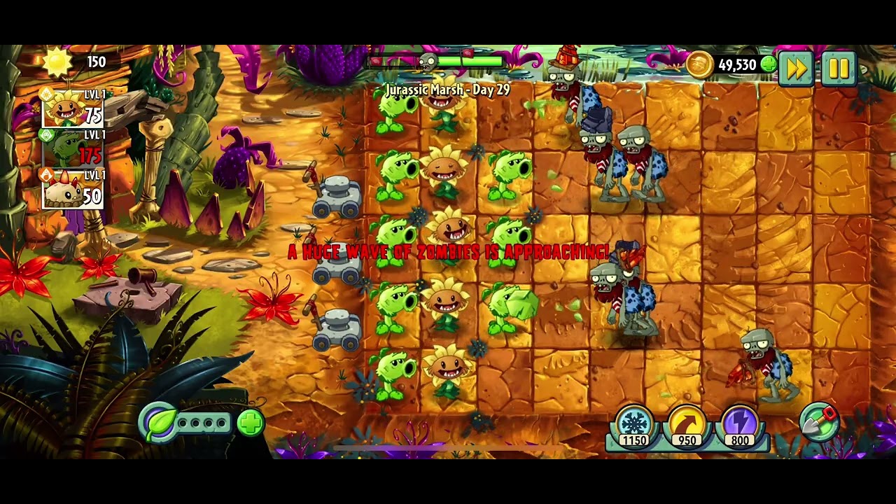 Plants vs Zombies 2 - Jurassic Marsh - Day 29 - 2025 Gameplay
