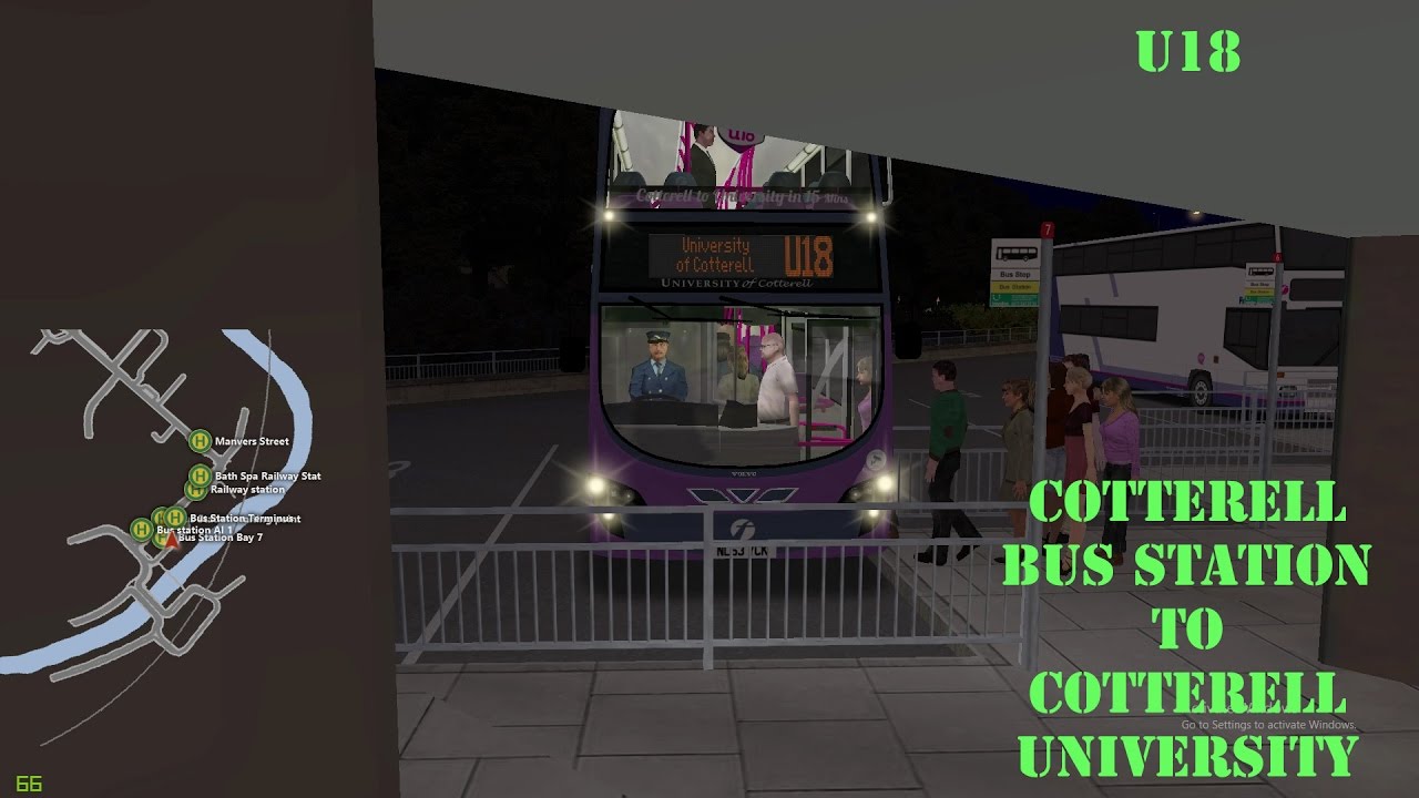 Omsi 2 Cotterell- U18 Bus Station to University- OmniNavigation (Volvo B9TL Voith)