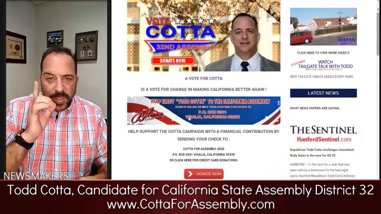 Todd Cotta for California's 32nd State Assembly District 2020 | NewsMakers with Mike Briggs