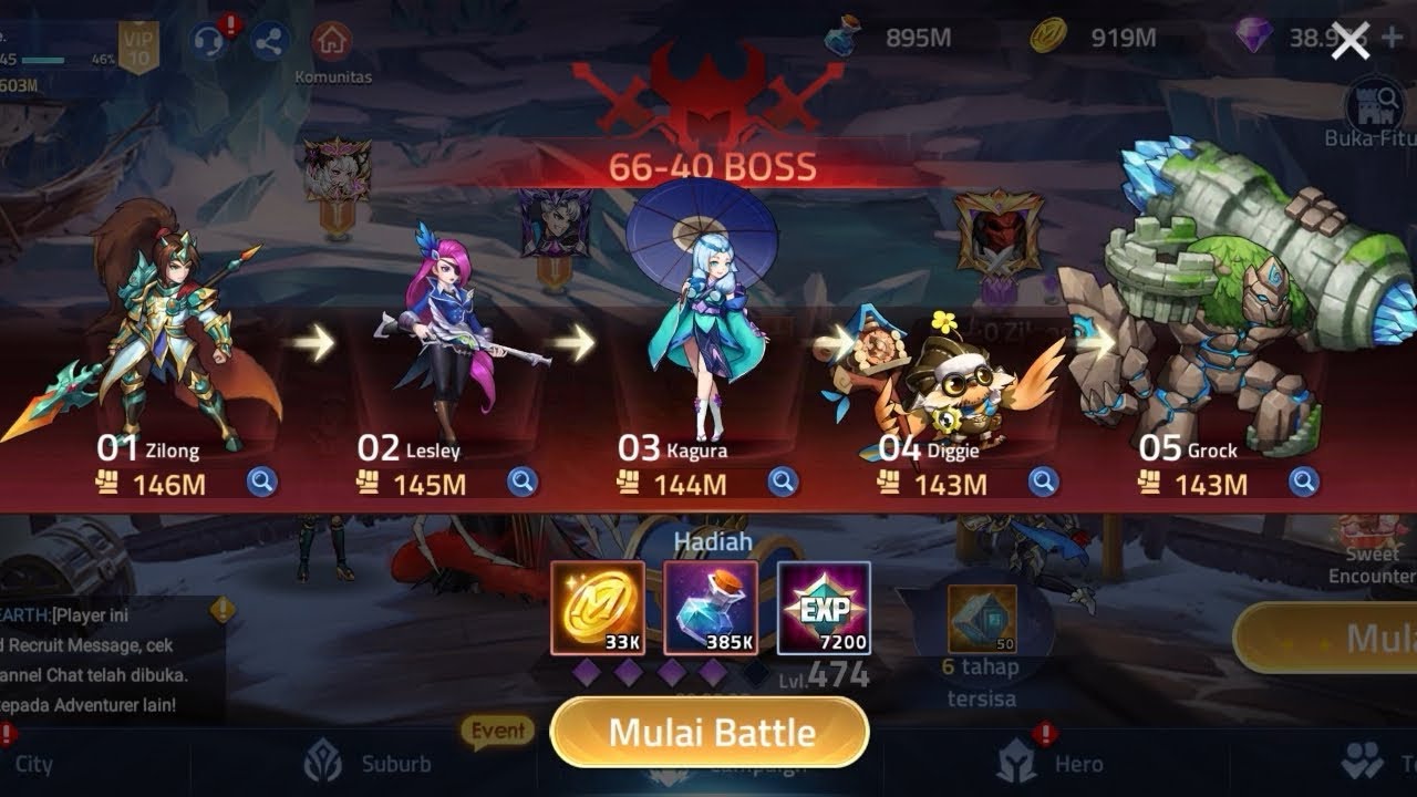 Push Campaign Chapter 66 - 40 Sampai Chapter 66 - 45 (Next Camp) - Mobile Legend Adventure 