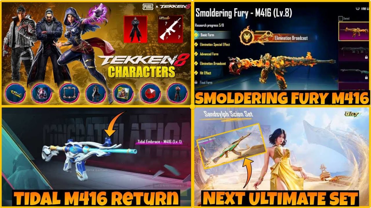 🔴 Smoldering Fury M416 3D Looks | Sandsylph Ultimate Set Return | Tidal M416 Return 😍 | Tekken 8 ♥️