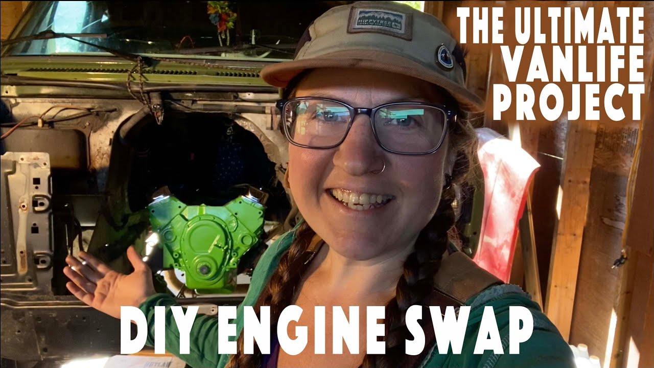 Installing my New Engine || '94 GMC Vandura 5.7L Engine Swap