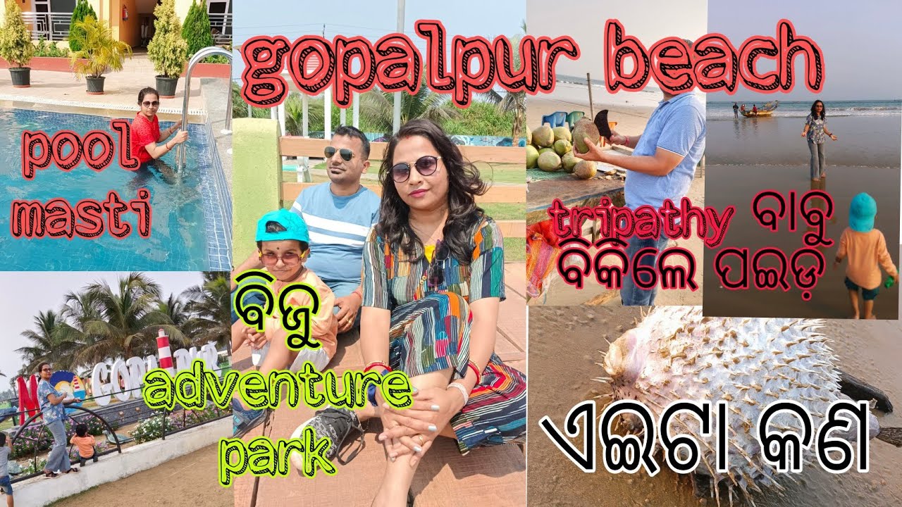 ଗୋପାଳପୁର beach/ Biju adventure park /tripathy Babu ବିକିଲେ ପଇଡ଼/ ଖାଇବା fried 🍨🍦#odia blogger