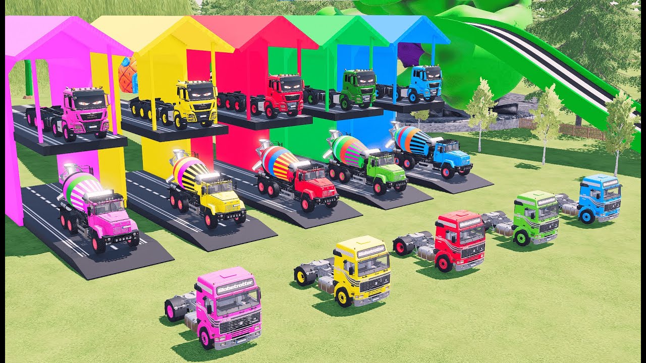 COLOR GARAGE TRUCK DRIVING – ULTIMATE TRUCK CHALLENGE IN COLOR GARAGE |SCANIA MAN VOLVO |#fs22mods