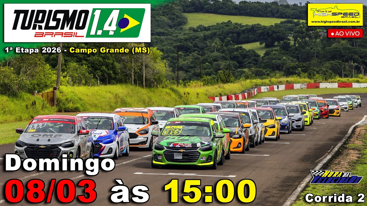 🔴 TURISMO 1.4 BR | Corrida 2 | 1ª Etapa 2026 | Campo Grande (MS) | Ao Vivo