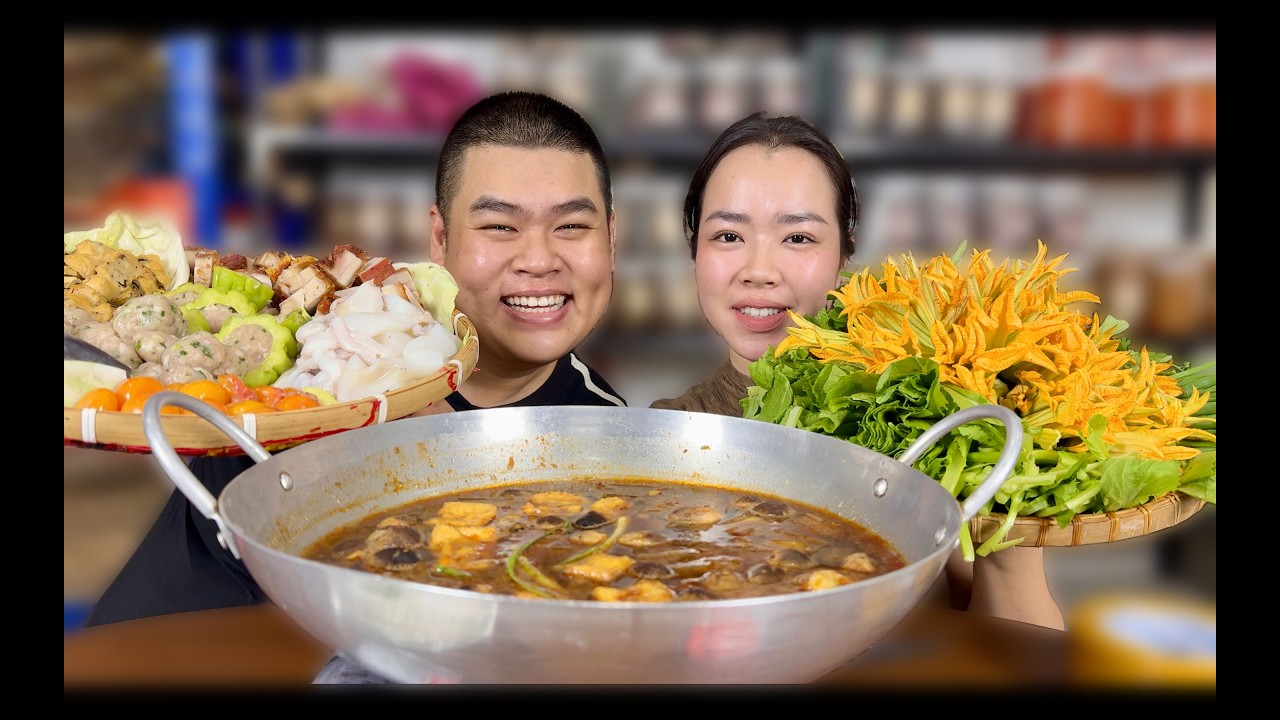 Nồi Lẩu Mắm Miền Tây Siêu Nhiều Topping Kèm Mẹt Rau Siêu Hấp Dẫn Ngon Úi Dùi Ui Luôn