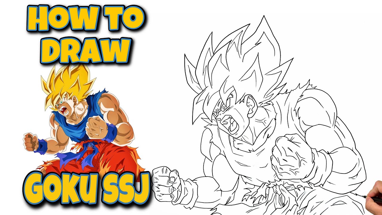 How To Draw Goku SSJ | Dragon Ball Z | Step By Step #drawing #animedrawing #dragonballz